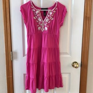 Pink tiered sundress